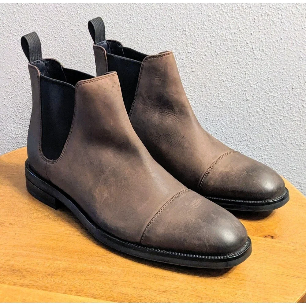 Cole Haan Wagner Grand Chelsea Boots Men's 9 M Brown Leather Waterproof C28639
